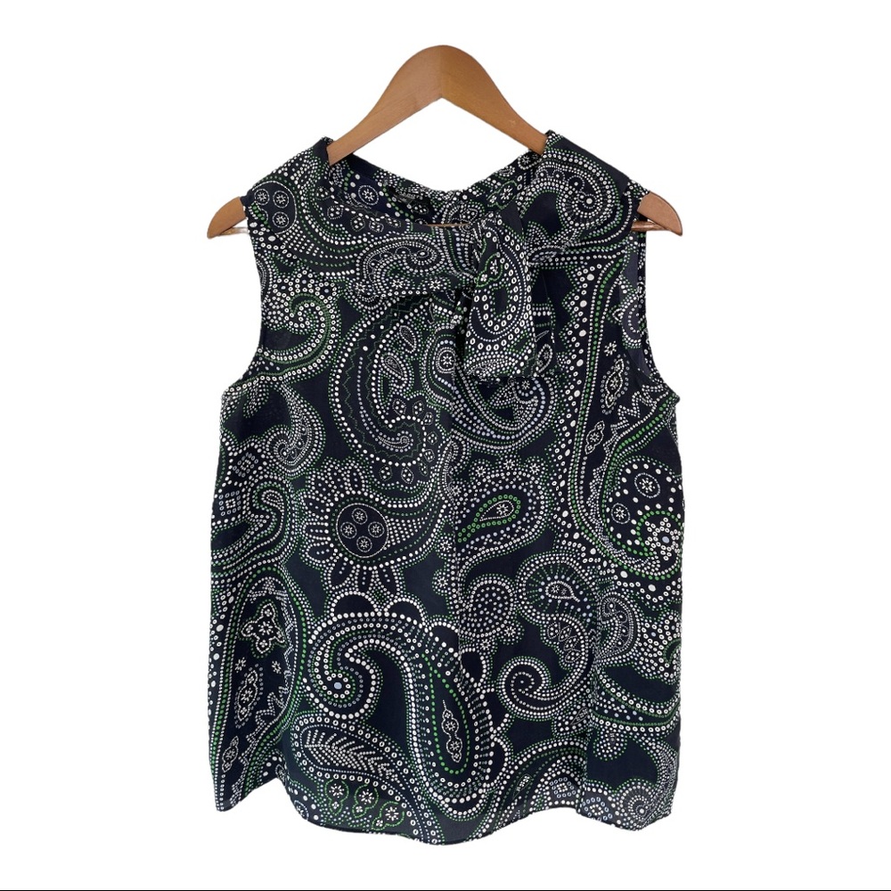 Talbots silk blouse paisleys pattern